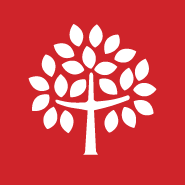 명지대학교 빨간색바탕 흰색 엠블럼