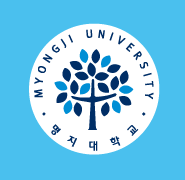 명지대학교 하늘색계열바탕 엠블럼